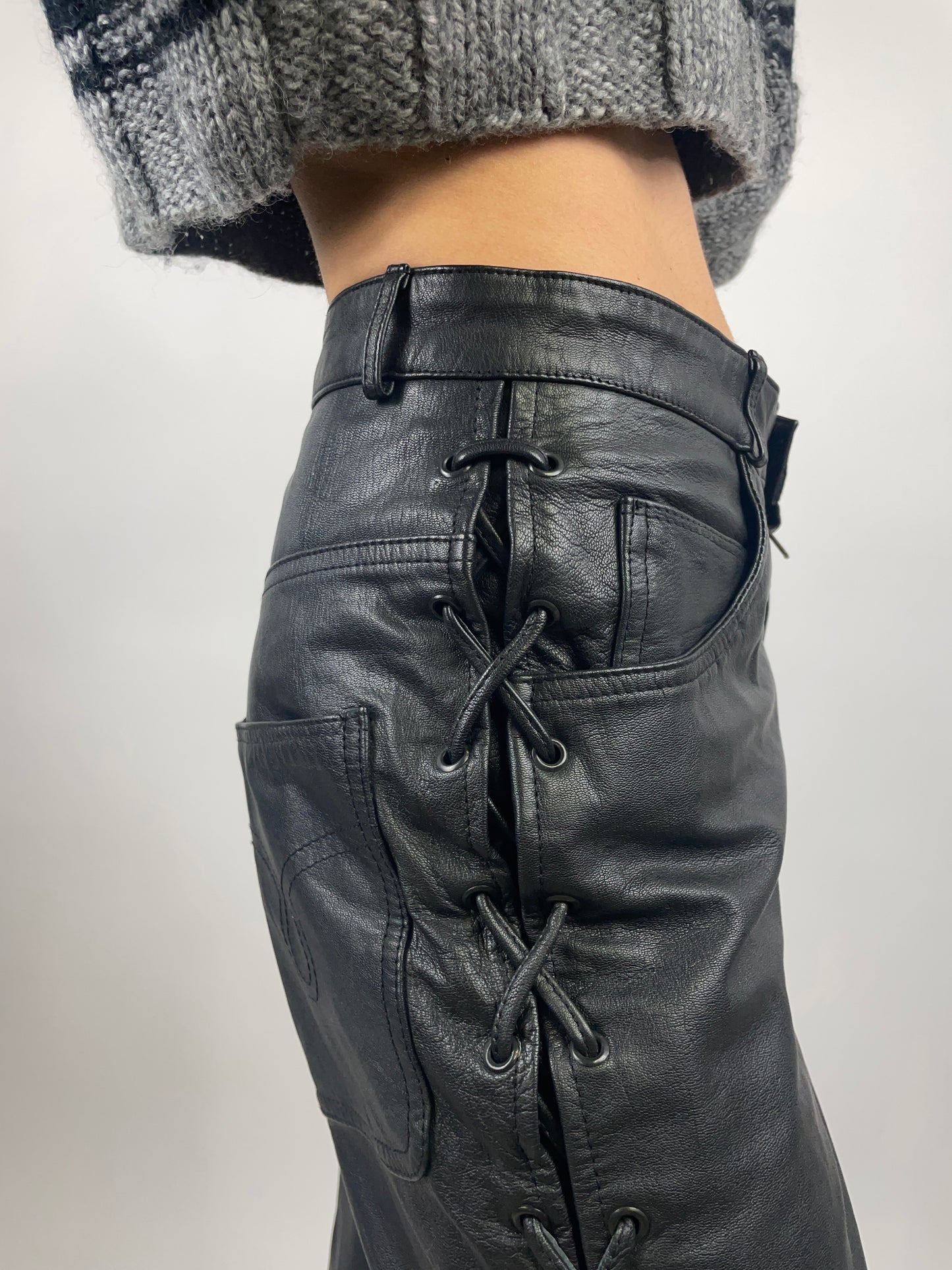 Genuine leather trousers 1980s