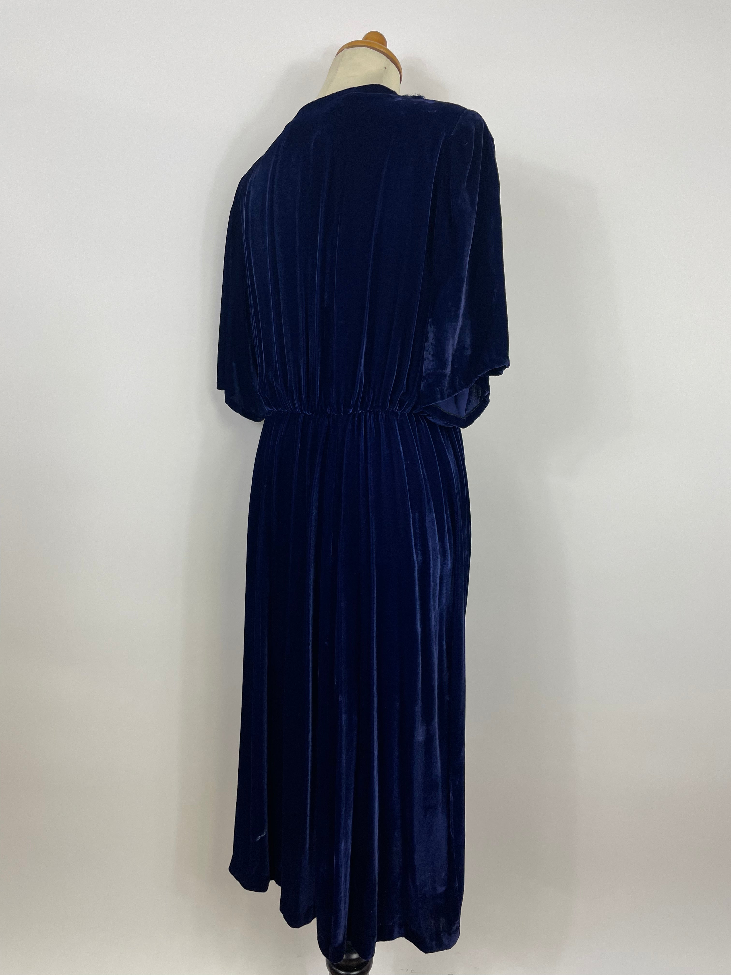 Abito in velluto con paillettes anni '30 - Fangovintage