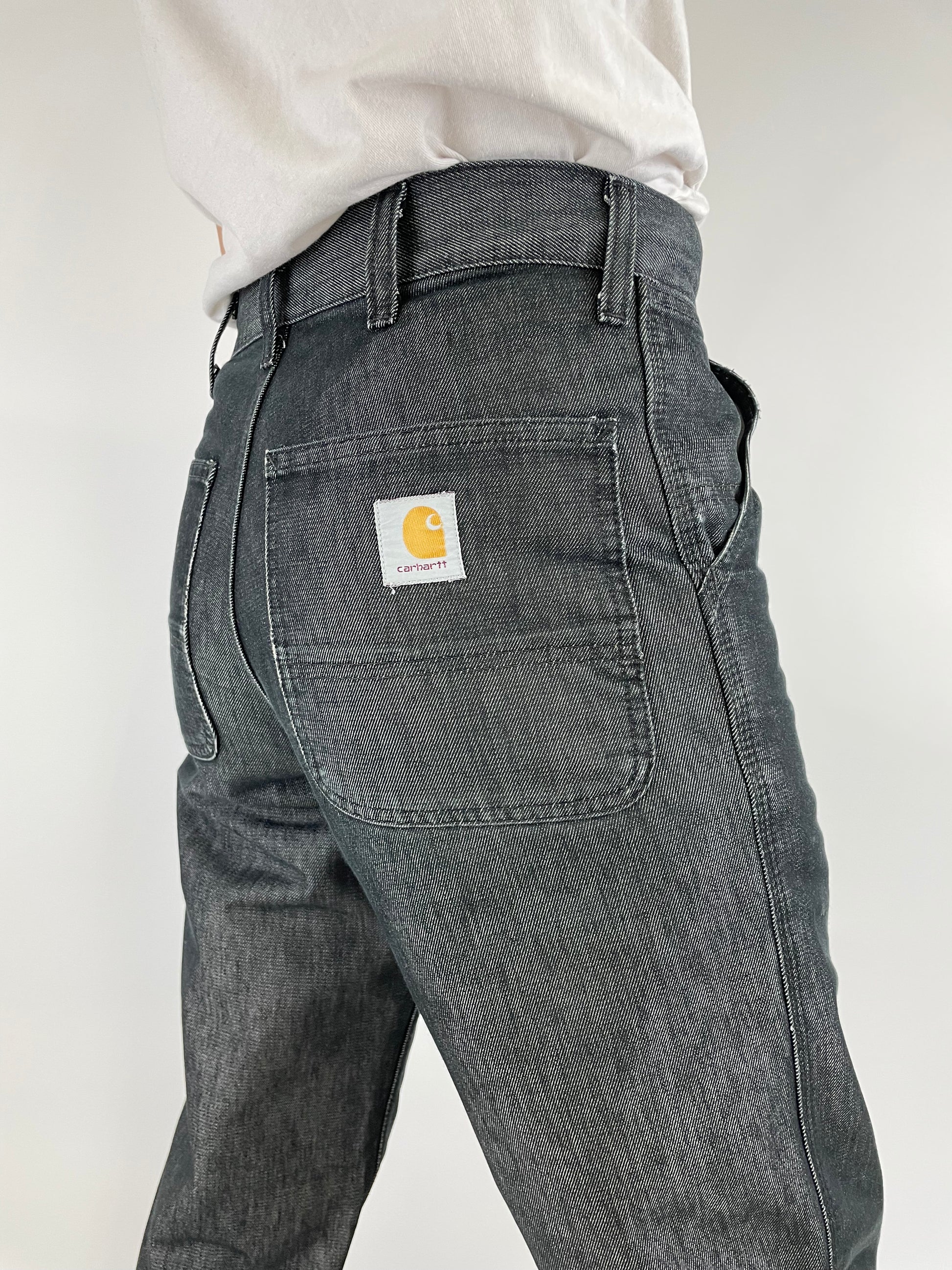jeans-vita-alta-zip-bottone-e-passanti-trama-sale-e-pepe-colore-lavagna