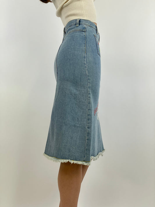 Benetton-Jeansrock aus den 1990er Jahren