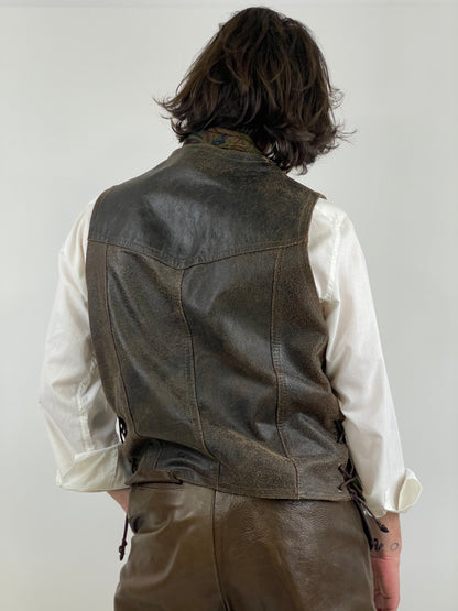 Genuine Leather Vest 1980s