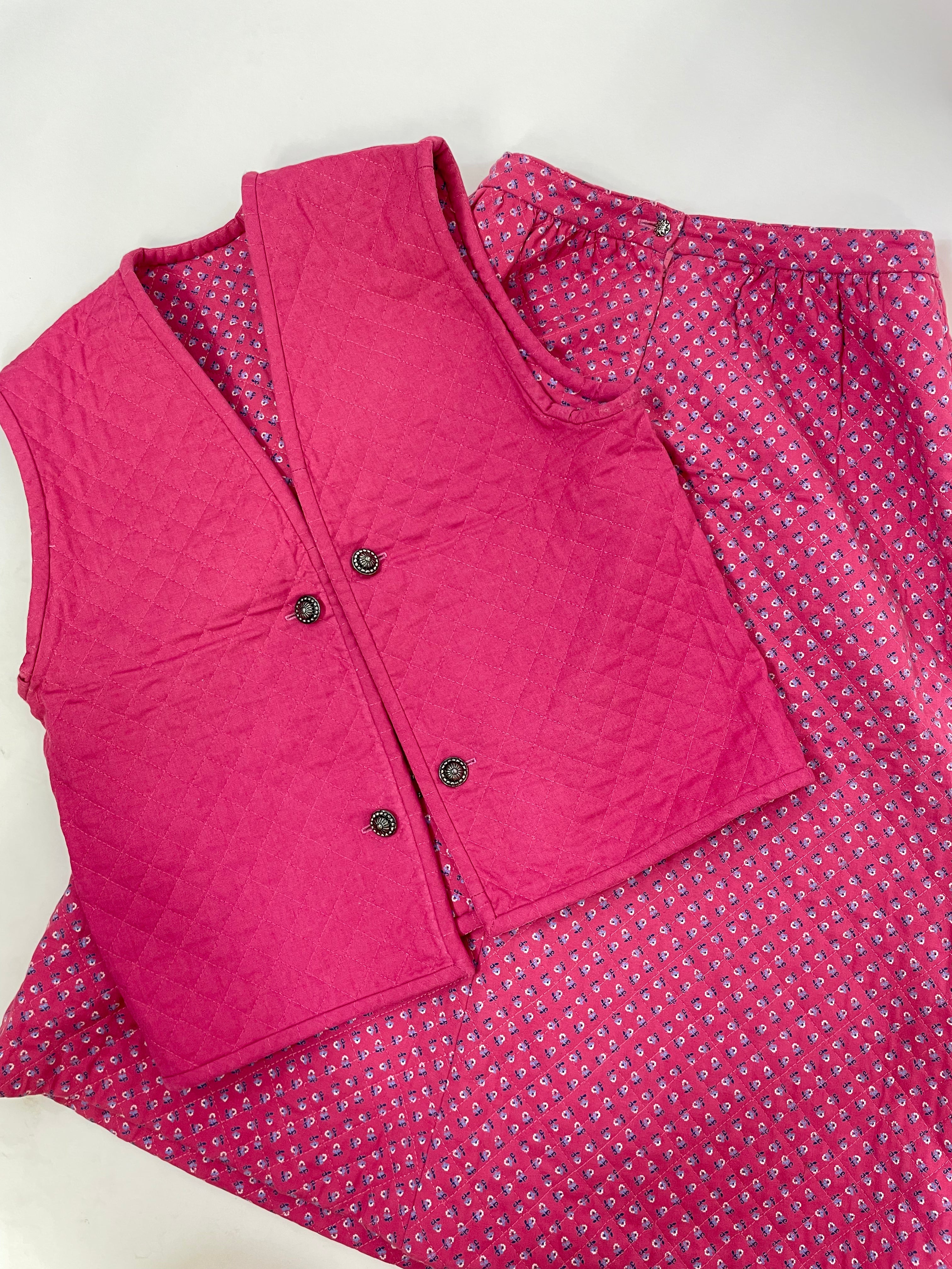 Completo vintage sartoriale fantasia floreale –  Trapuntato