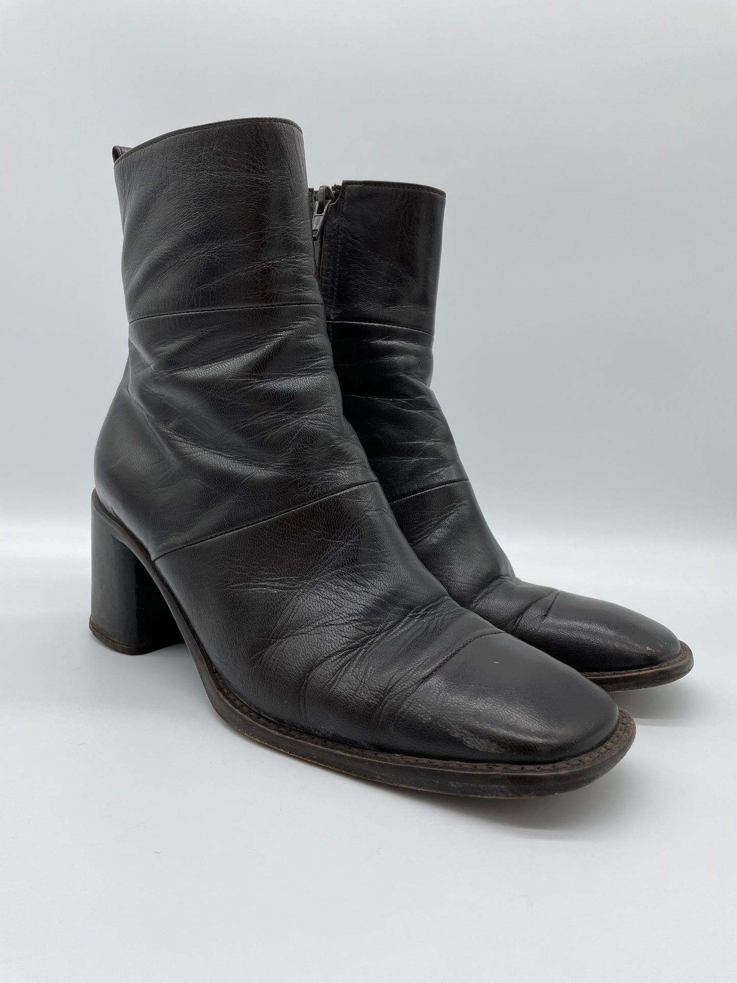 Square toe ankle boot