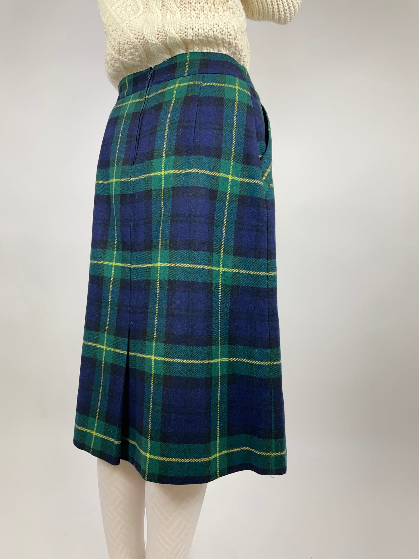 Tartan wool skirt
