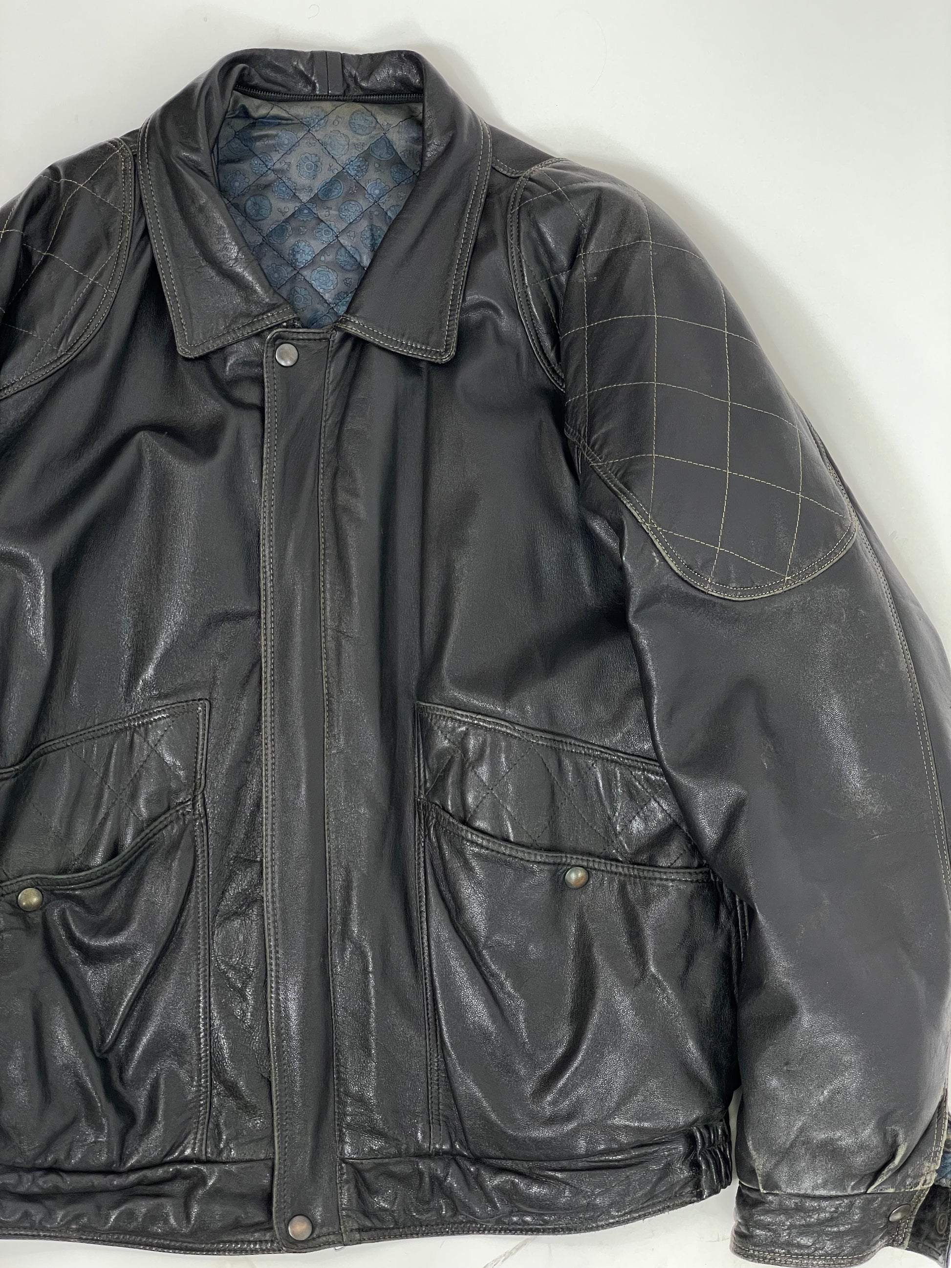 jacket-vera-pelle-taglia-L-Colore-nero-trapuntato
