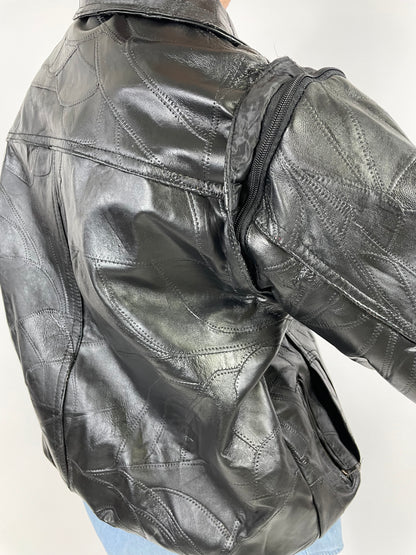 Leather Jacket Biker 1980s