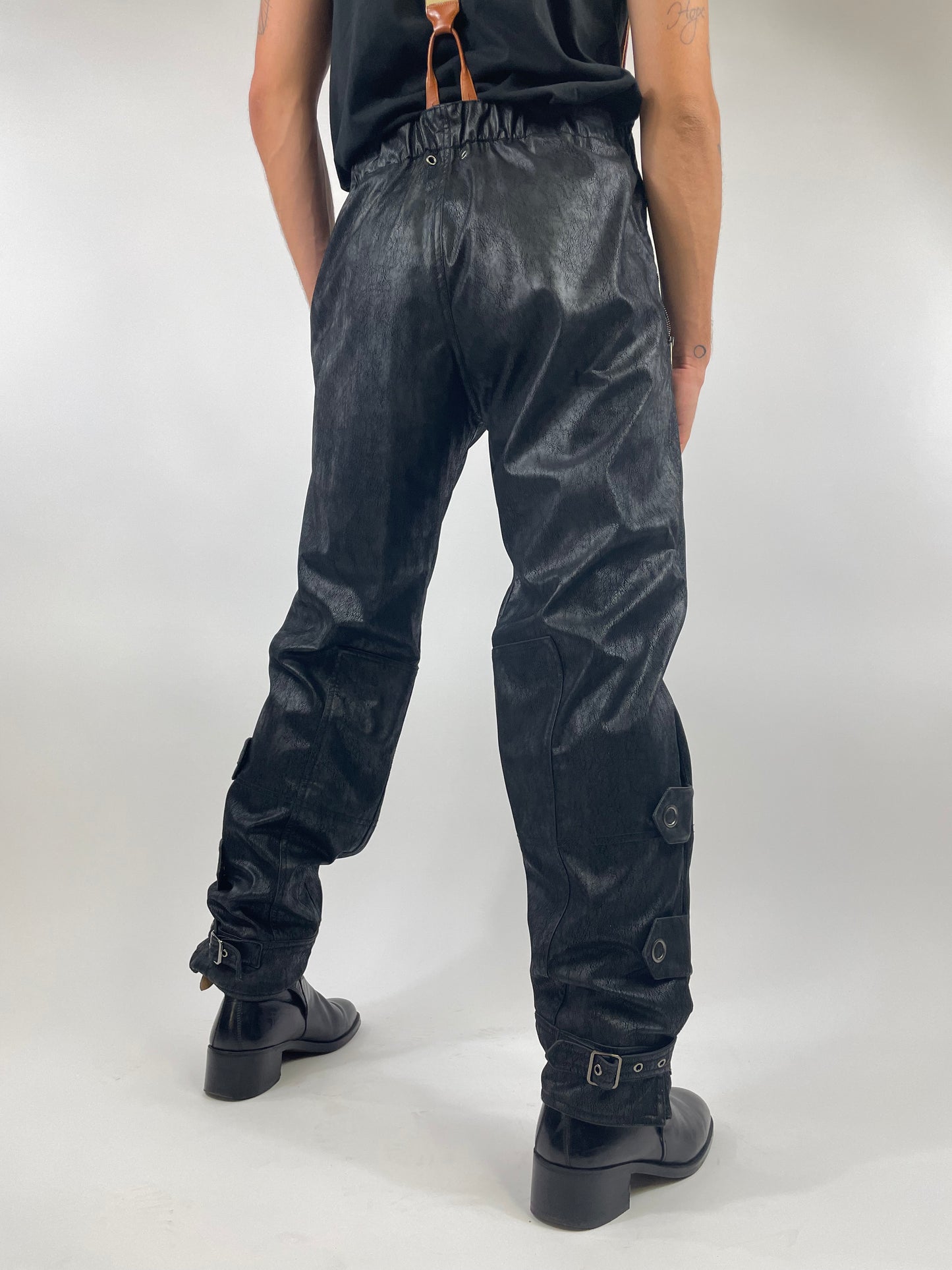Emporio Armani 1980s genuine leather trousers