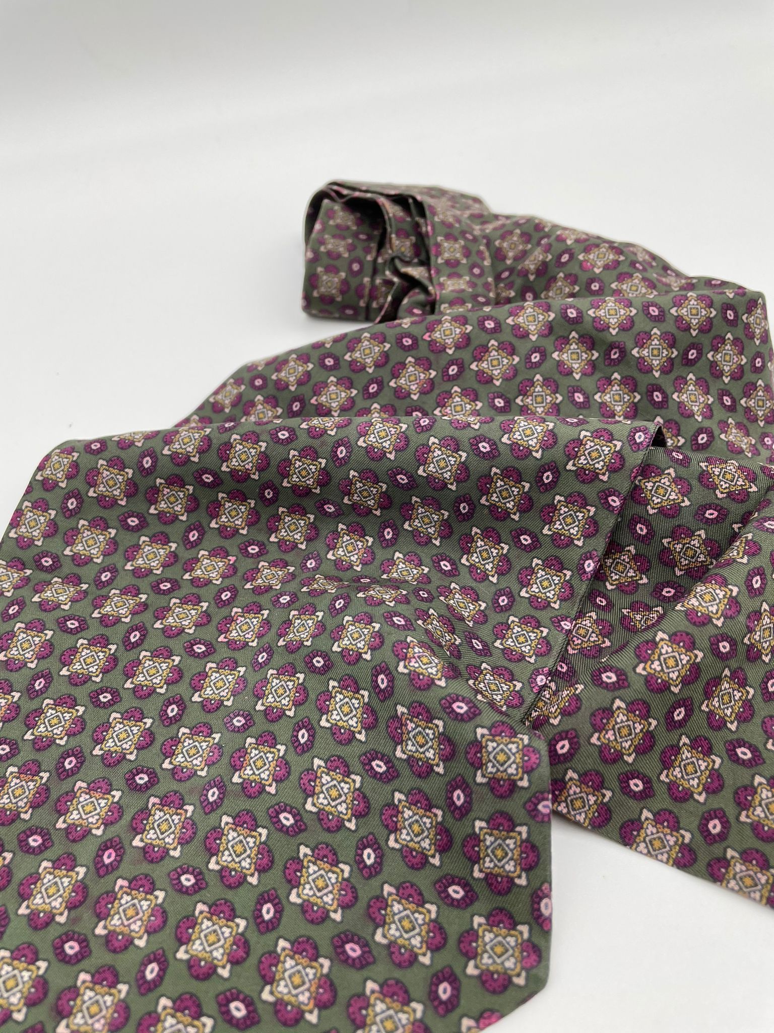 Cravatta Ascot In Misto Seta Uomo - Elegante Per Matrimoni E Eventi, Lunghezza 117cm - Foto 14