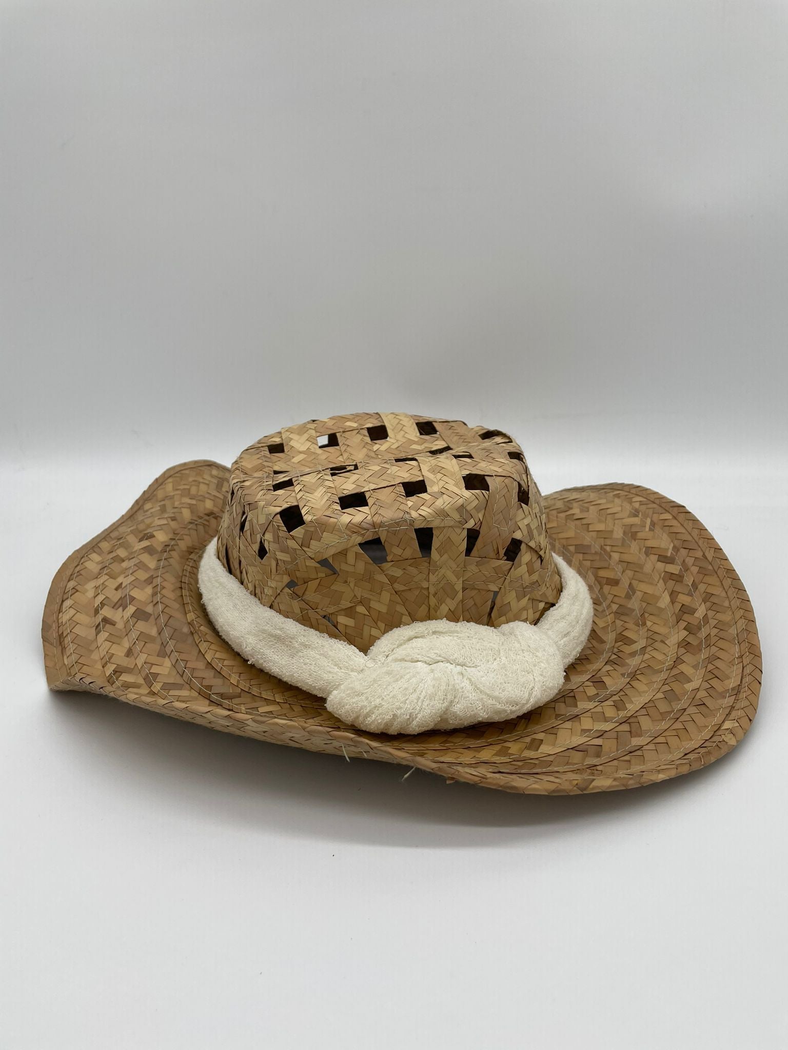 Cappello Pamela in paglia intrecciata - Fangovintage