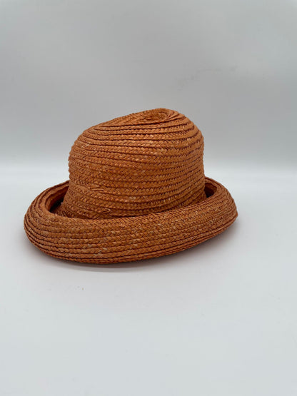 Straw bowler hat