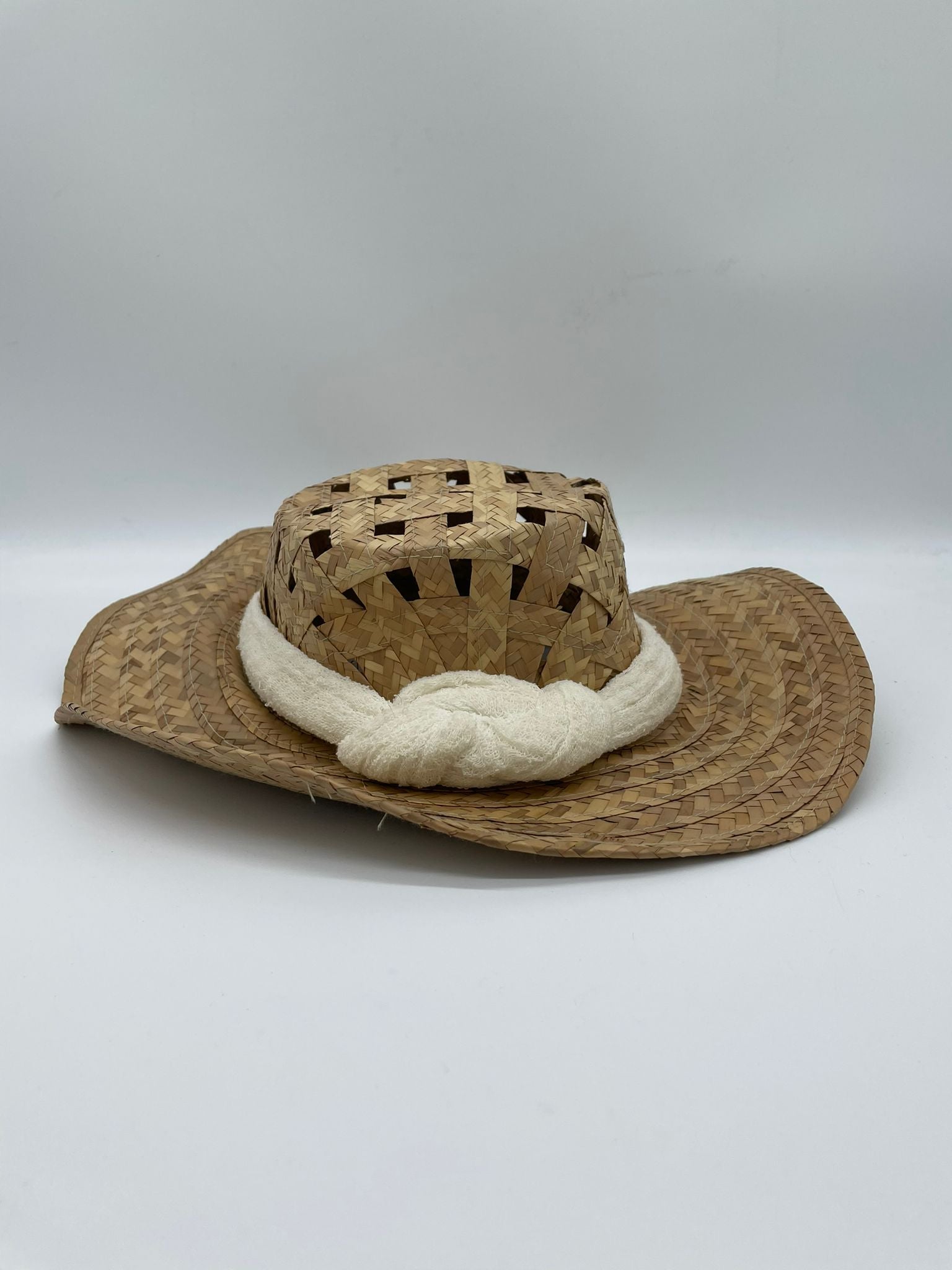 Cappello Pamela in paglia intrecciata - Fangovintage