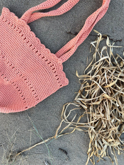 Borsa Crochet Salmone