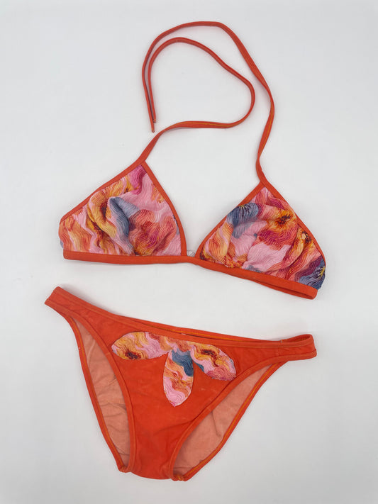 bikini-anni-90-colore-arancione-e-rosa