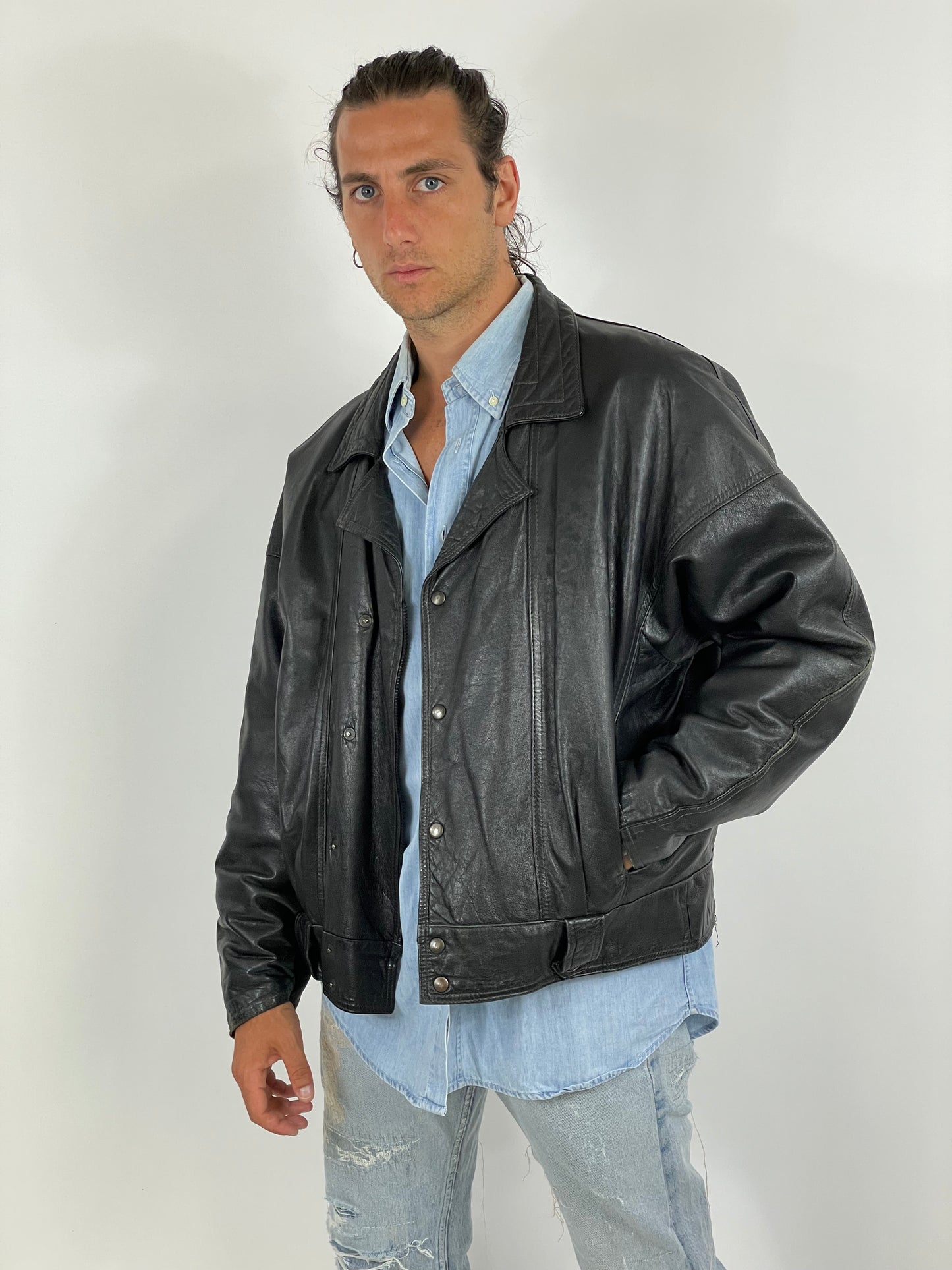 Leather-Jacket-1980s-vera-pelle-giacca-uomo