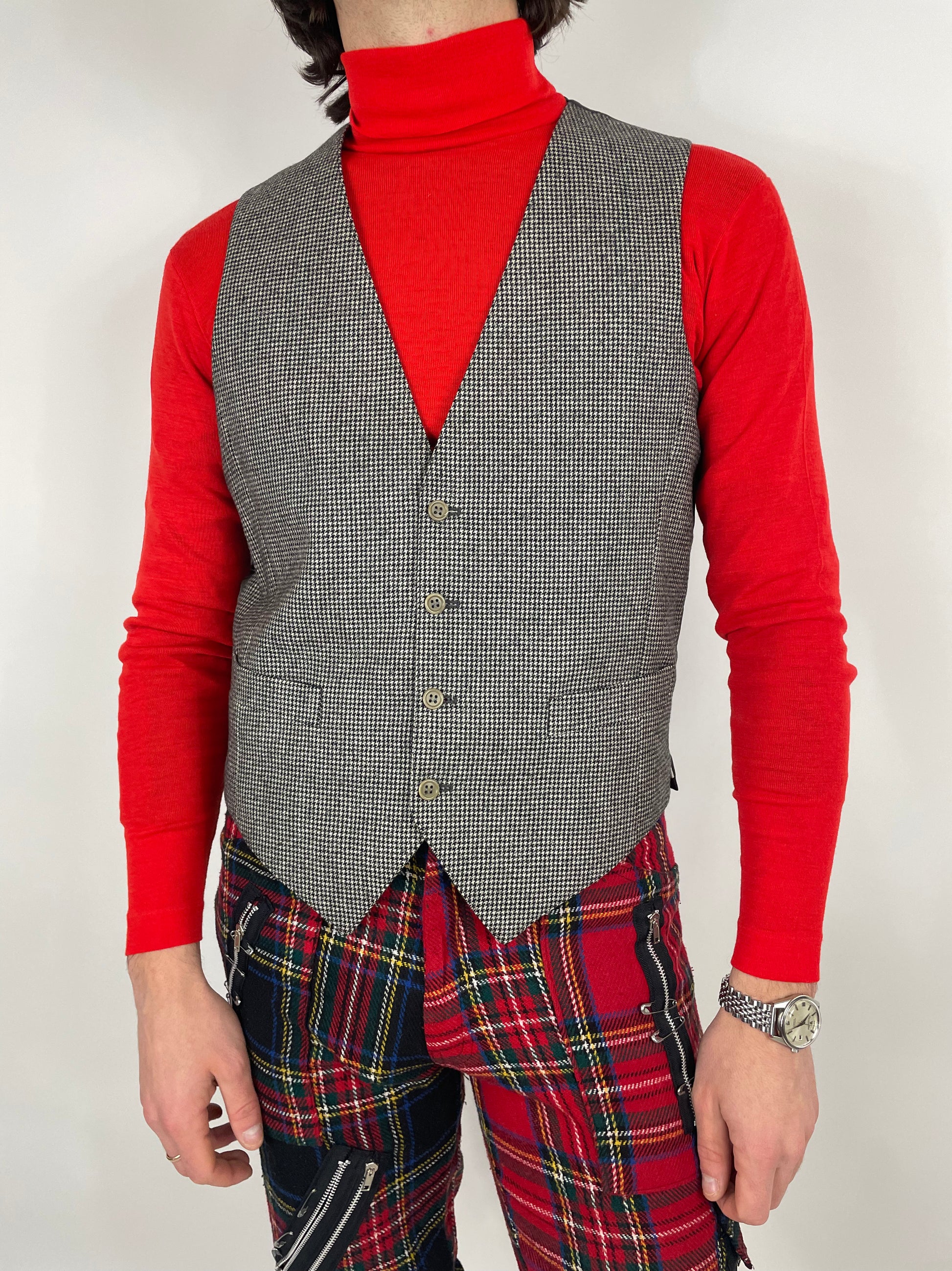 Veste Sans Manche Pied De Poule À VENDRE! - FR Veste Sans Manche Pied De Poule À VENDRE! - FR