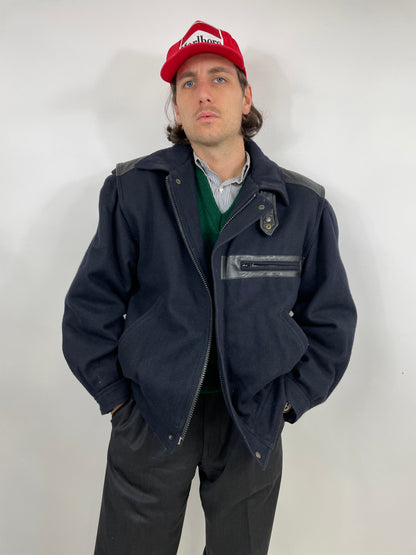 Ivy Oxford 1990s men's jacket in blue wool - Mudvintage Ivy Oxford 1990s men's jacket in blue wool - Mudvintage