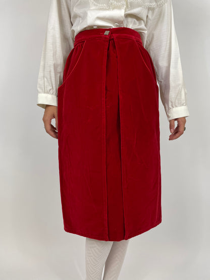 1980s smooth velvet skirt