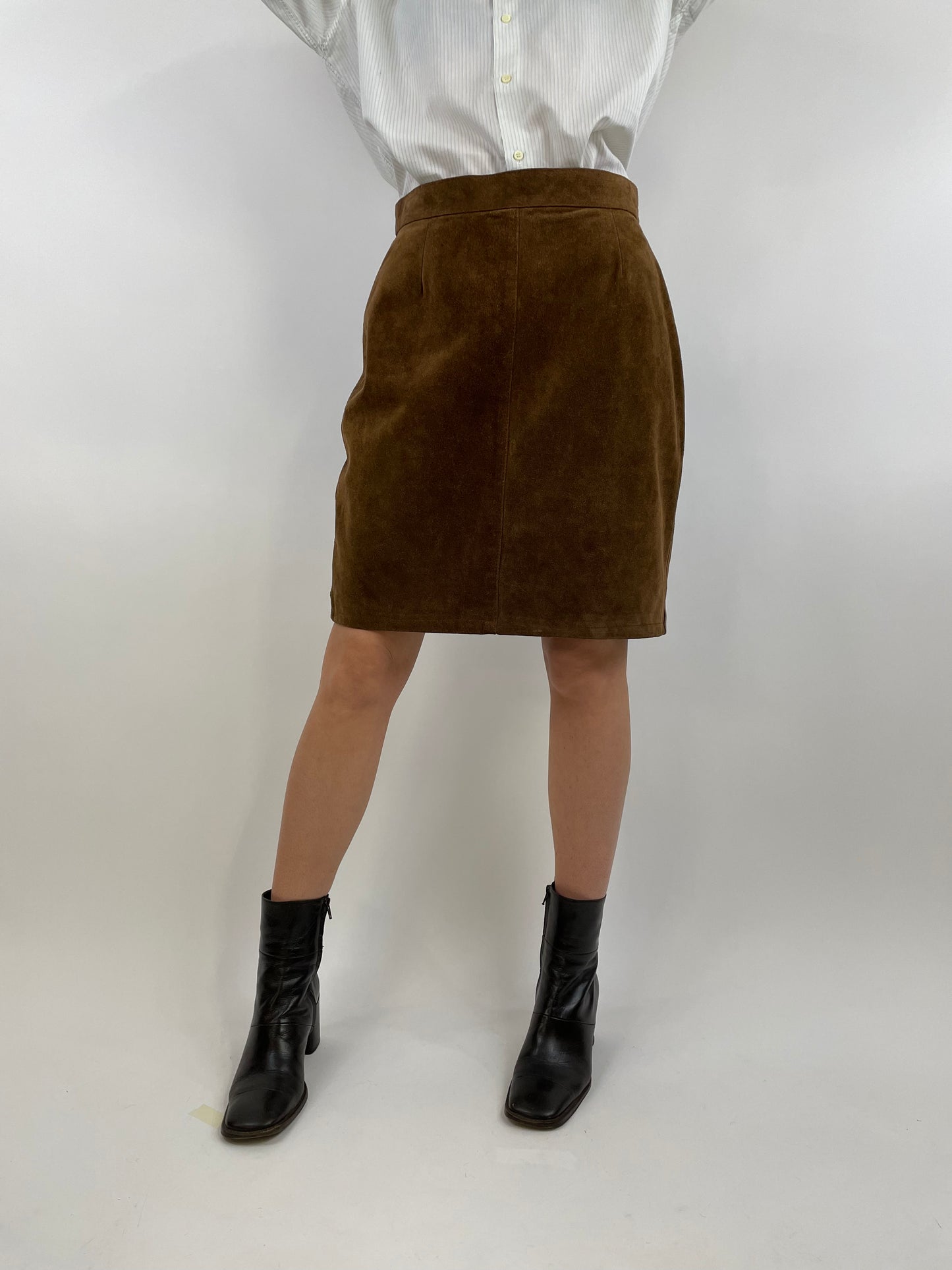 Real leather skirt