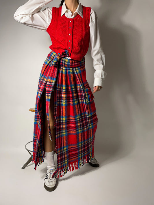 1980s tartan skirt