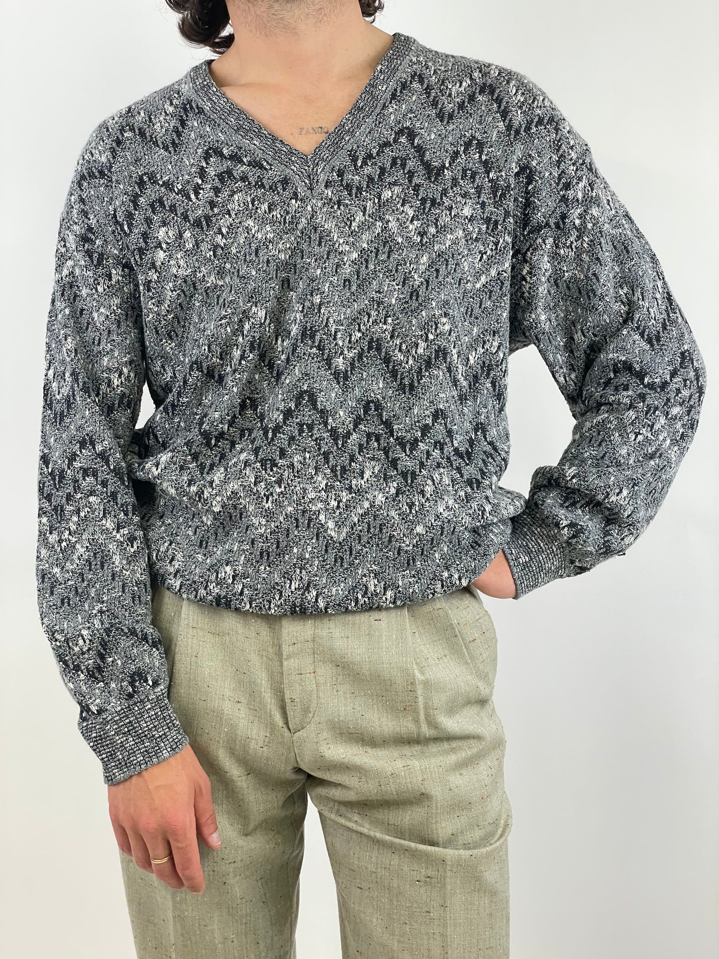 College sweater by Marcazzani 1980s
