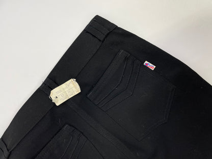 Pantalone Okay anni 70 donna a zampa colore nero - Fangovintage