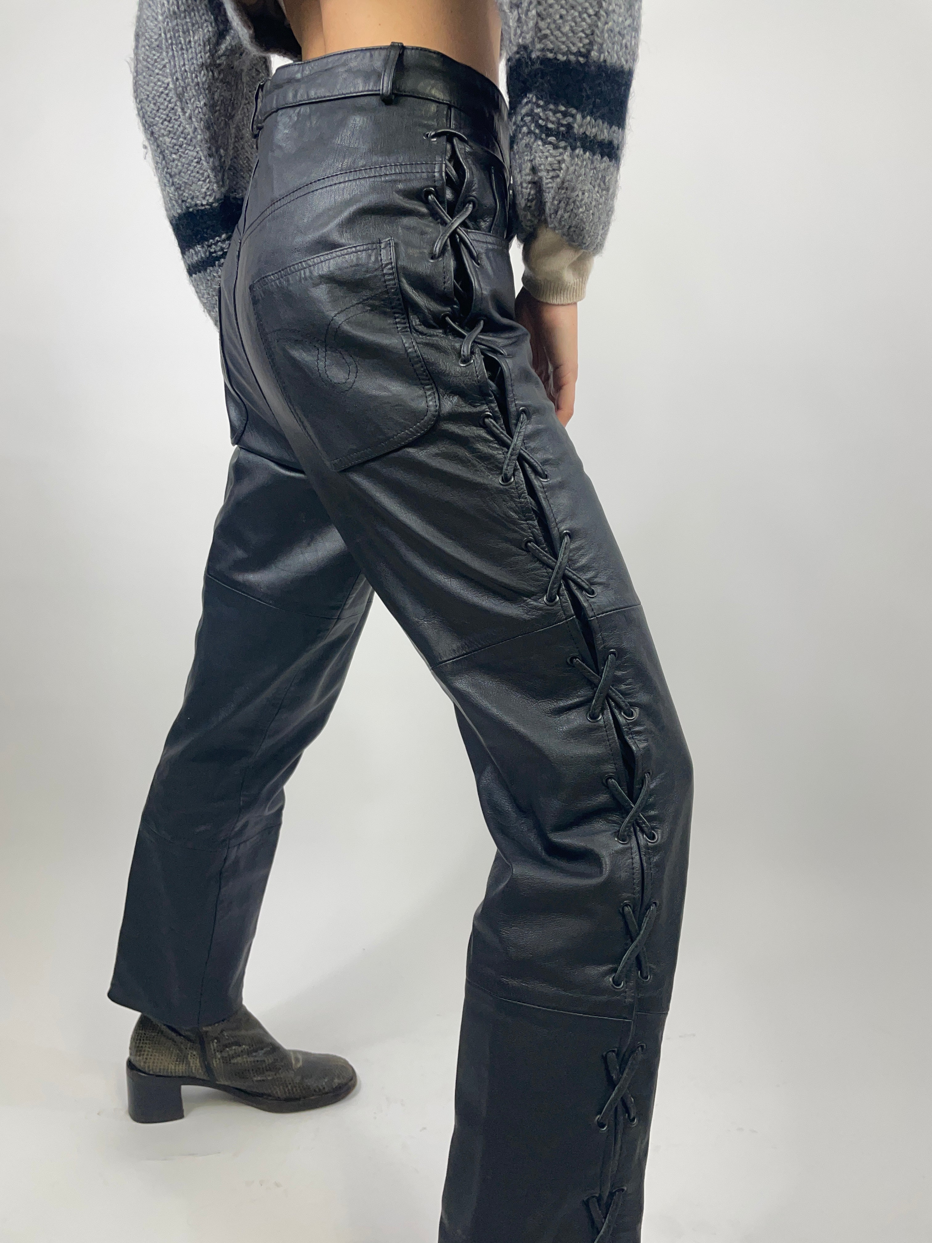 Vintage leather trousers shop