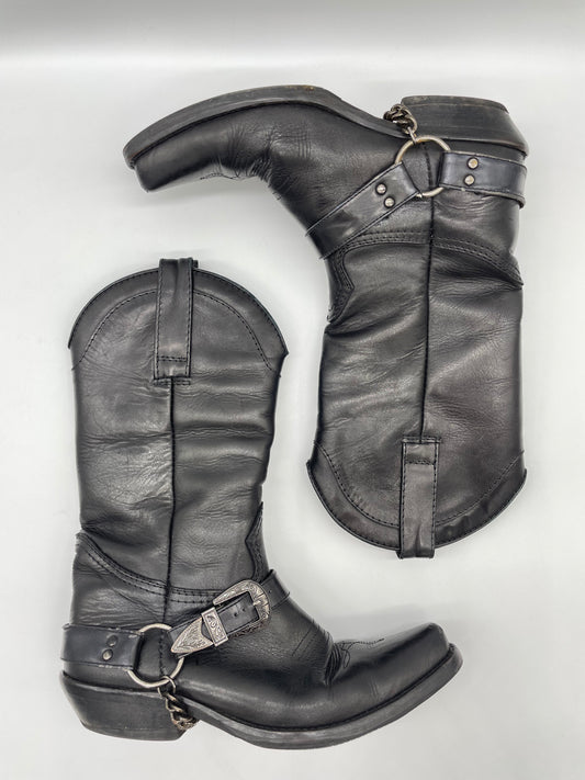 stivale-boot-camperos-valentino-numero-40-vera-pelle-colore-nero-con-fibbia
