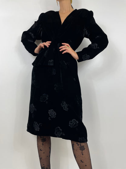 vestito-pancaldi-vintage-anni-80-in-velluto-liscio-nero